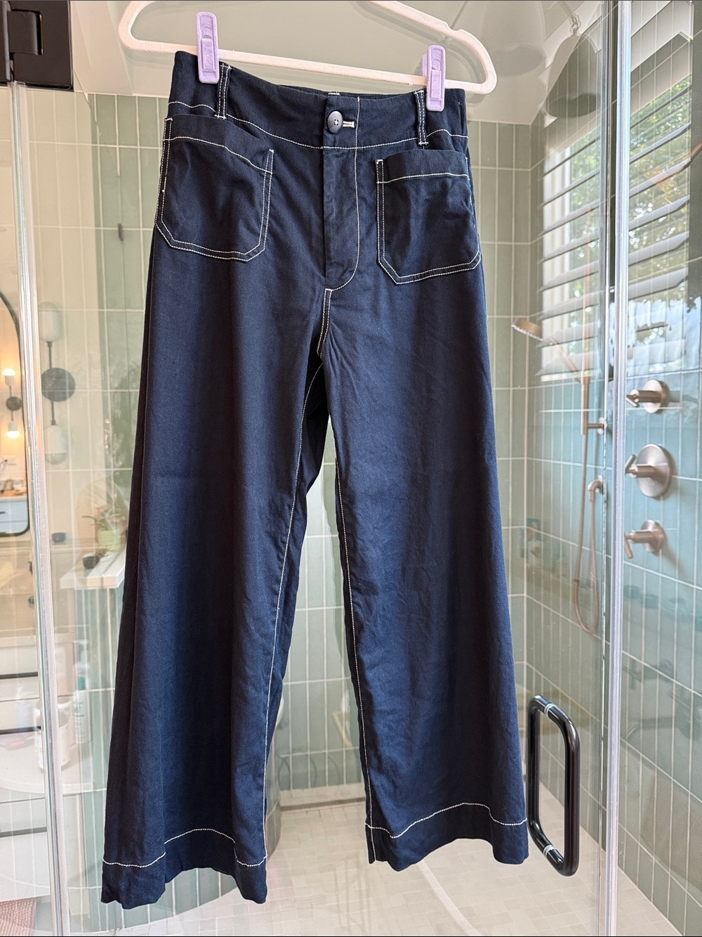 Maeve Colette Knit Cropped Wide Leg Pants sz 27